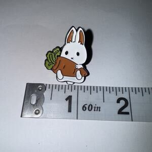 Bunny Rabbit With Carrot Pin Brooch